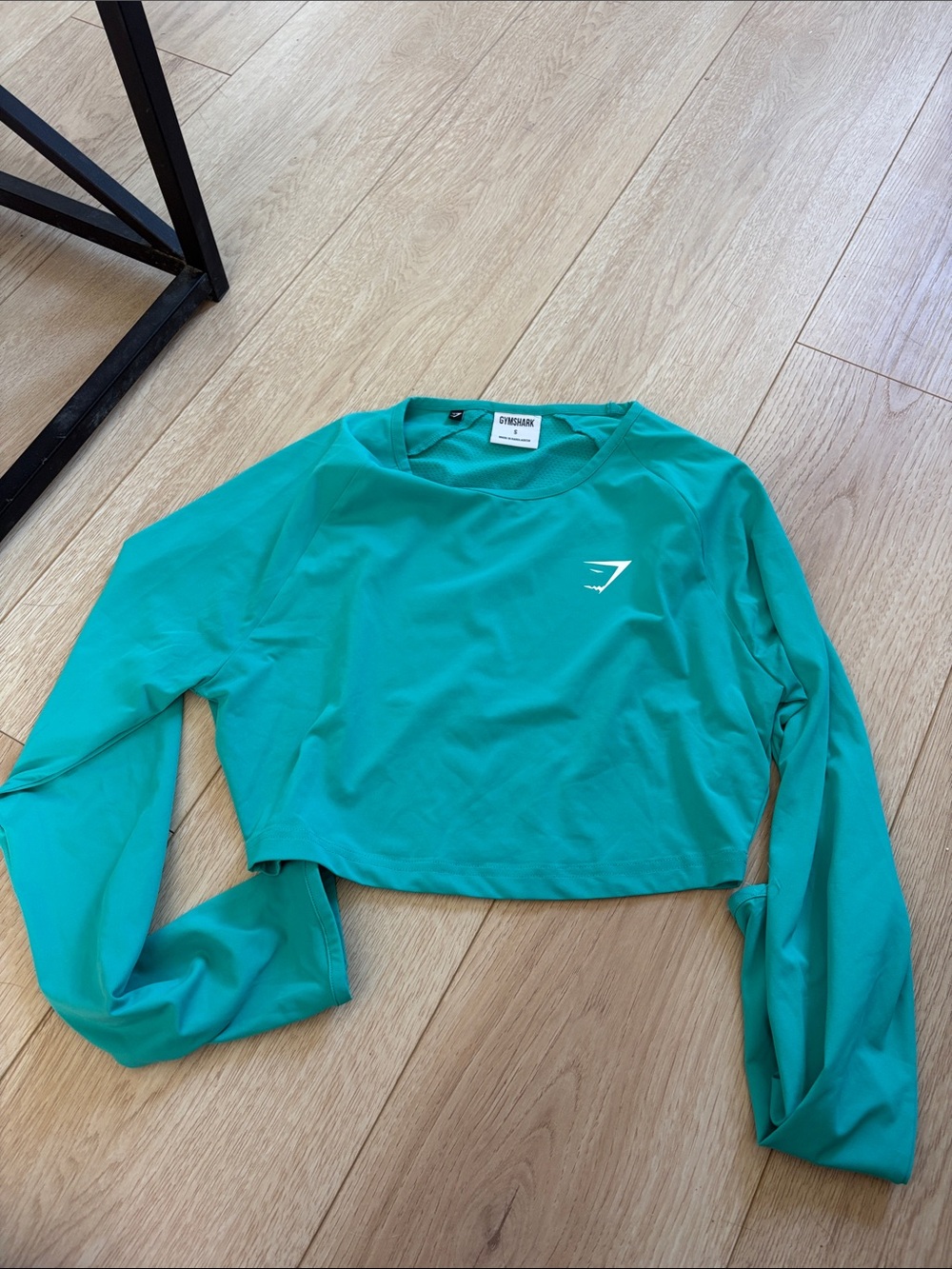 Gymshark Teal Green Long-Sleeve Crop Top